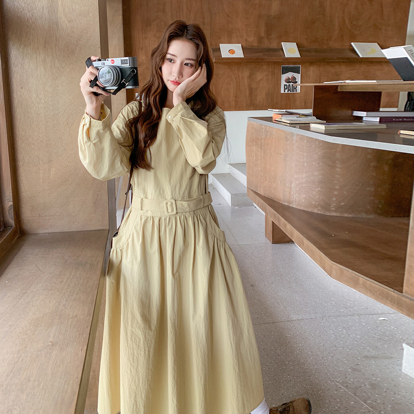 法式茶歇超好看甜美连衣裙女2025春秋季新款温柔风减龄显瘦长裙子图片