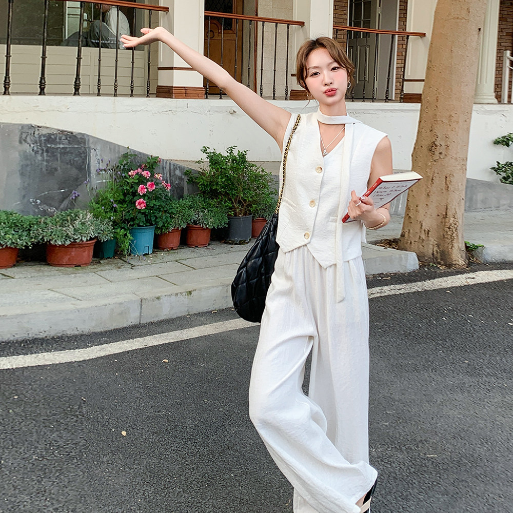 现货两件套无袖马甲+阔腿裤套装2C259-7715-P155-K228,女装套装/套裙,2C259