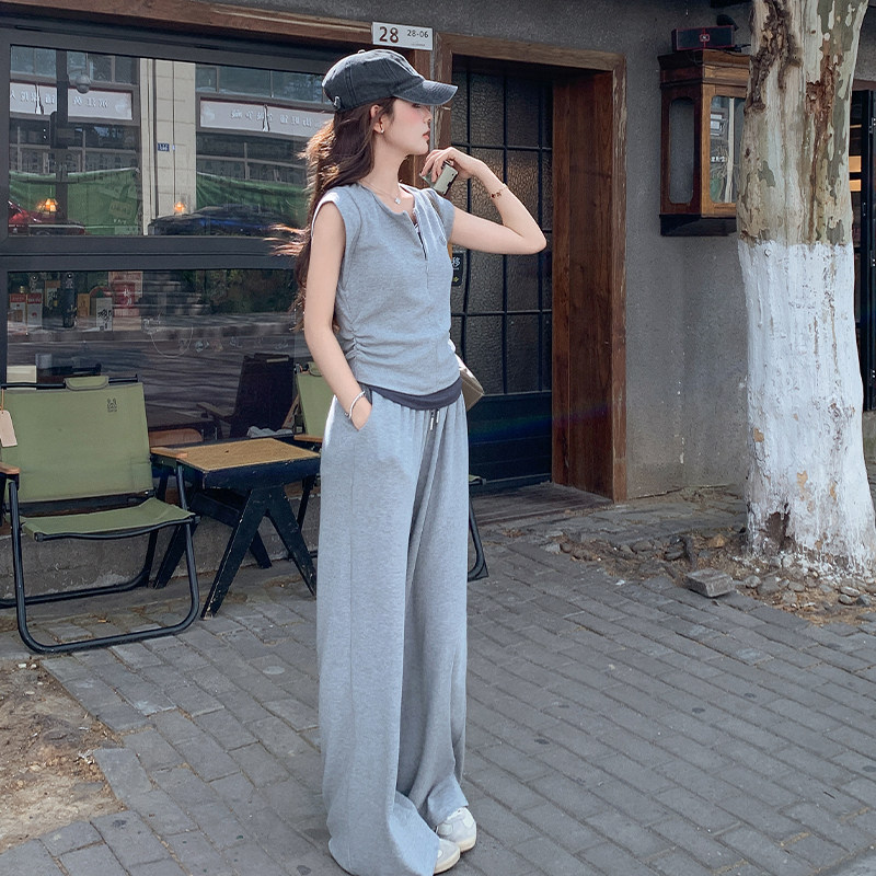 现货 夏装假两件卫衣两件套装 935/P155 K218图片