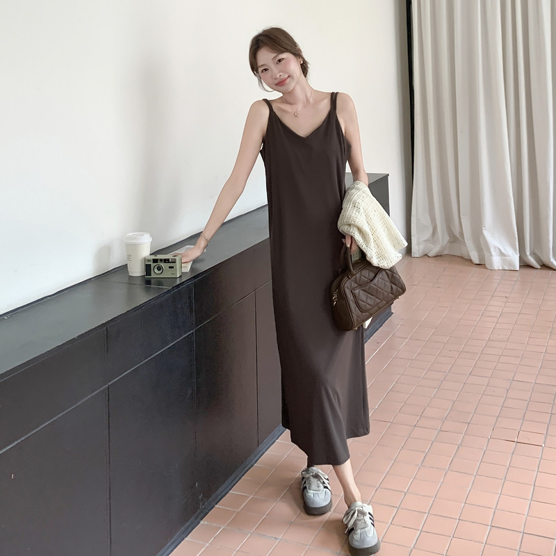 法式温柔系减龄镂空罩衫吊带连衣裙洋气套装女2025早秋新款裙子,女装套装/套裙,2C159