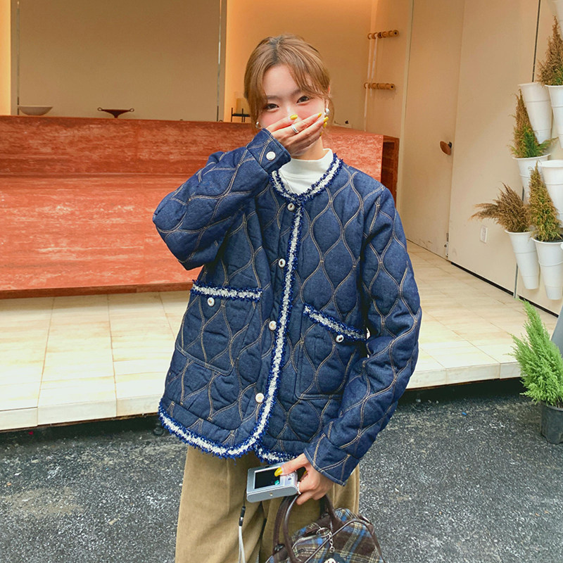 小香风牛仔固色棉服2C291-N1399-P165-K285(大货已出）图片