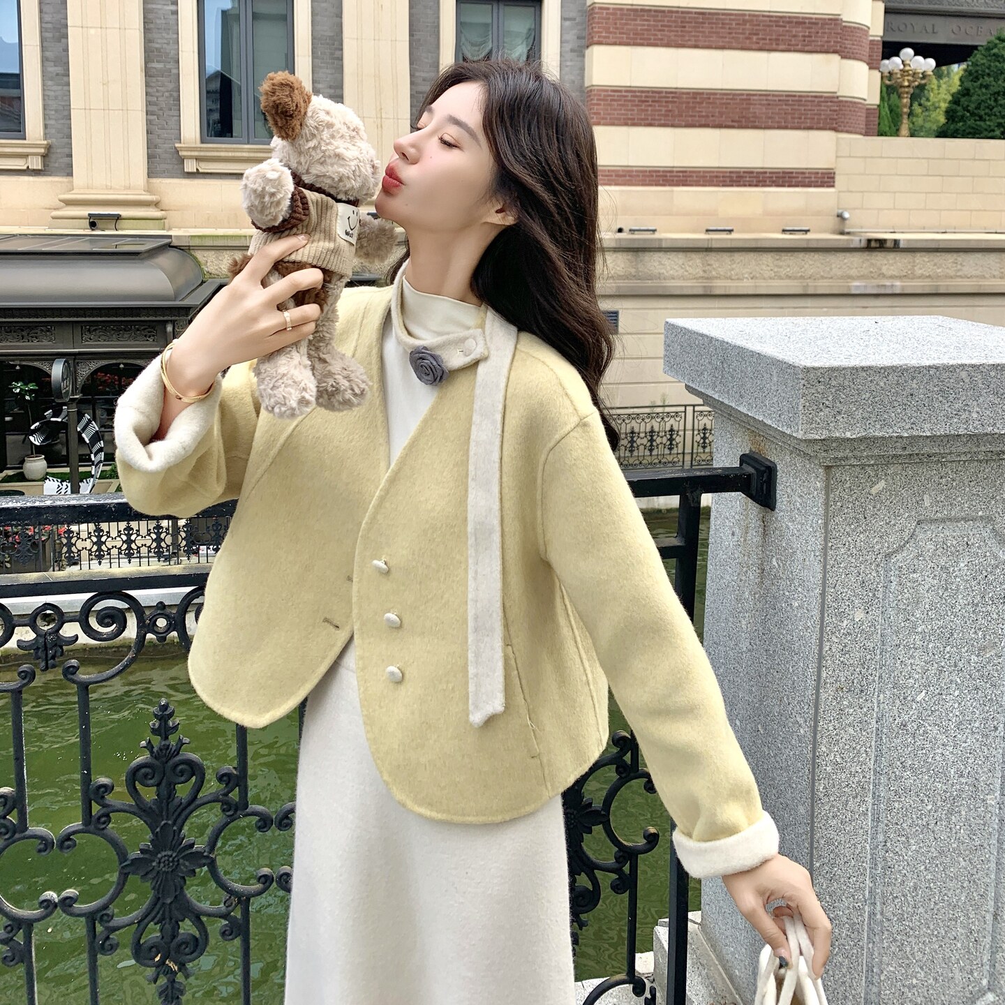 双面羊绒大衣女2026冬季新款小个子呢大衣2C227/3318/P245K318,女装毛呢外套,2C227