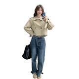 【档口现货】2025早秋短款小个子风衣外套女3102-P135-K188，女装风衣，2C126