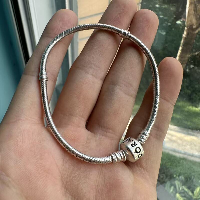 European Medieval Jewelry Pan*Dora Brand 925 Silver Bracelet 15.2 Grams