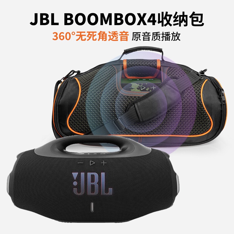 Suitable for Jbl Audio Boombox4 Storage Bag, War God 4Th Generation Portable Storage Box, Outdoor Sound-Transmitting Soft Bag Protective Cover