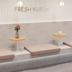 Modern Simple Milk Tea Shop Cafe Internet Celebrity Wall-Mounted Small Round Table Wall-Mounted Table Hi Tea Booth Table