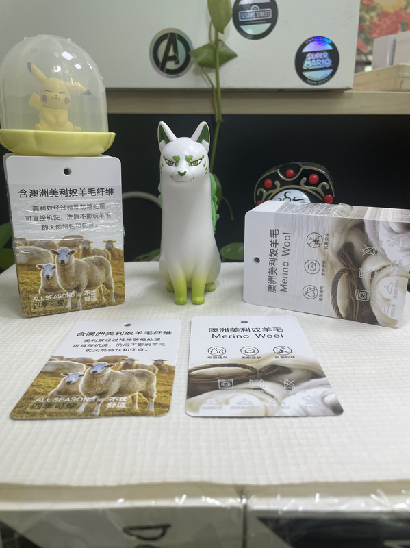 Functional Card Fabric Australian Merino Wool Fiber Tag Breathable and Easy Anti-Static Warm Clothing 25