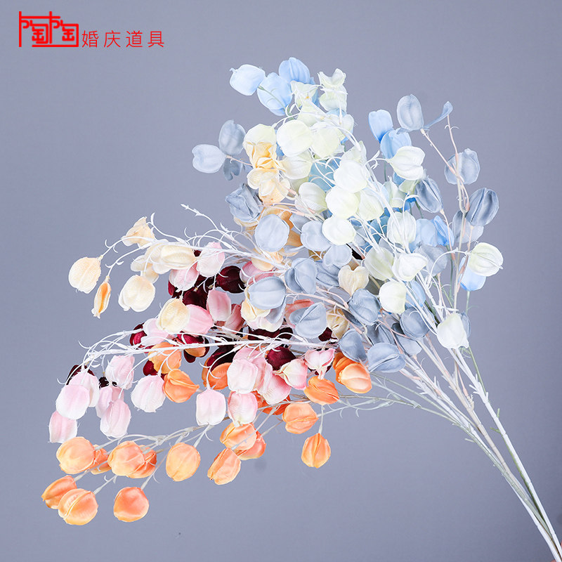 Simulation Lantern Flower Lantern Fruit Hanging Bell Flowers Fake Flower Family Residence Decoration Flower Wedding Hall Banquet Hall Soft Dress Wedding Celebration Silk Flowers