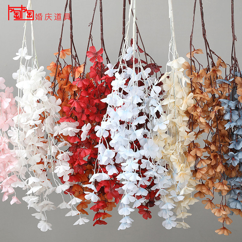 Emulation floral apple floral floral wedding hall suspended ceiling decoration flower road leading floral floral floral floral material wedding fake flowers