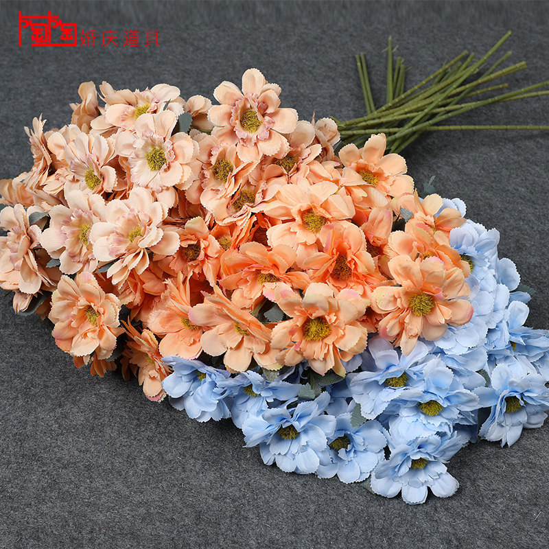 Simulation flower rhododendron wedding arrangement flower arrangement flower material flower row lead flower fake flower decoration flower flower wedding silk flower