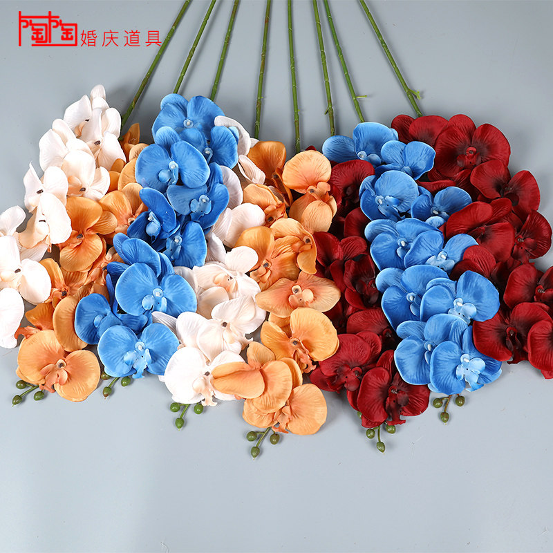Simulation Phalaenopsis wedding flower arrangement flower arrangement flower road lead flower decoration arch flower road lead flower arrangement flower arrangement