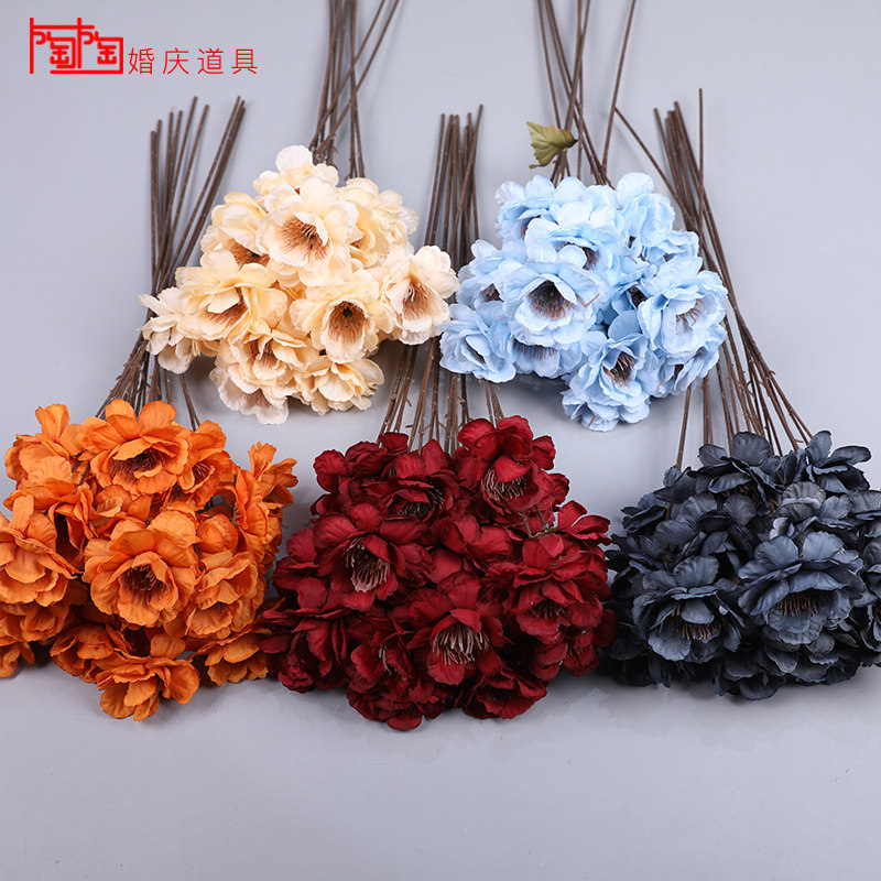 Wedding simulation gardenia gardenia silk flower hotel wedding decoration flower flower flower flower flower flower flower flower flower