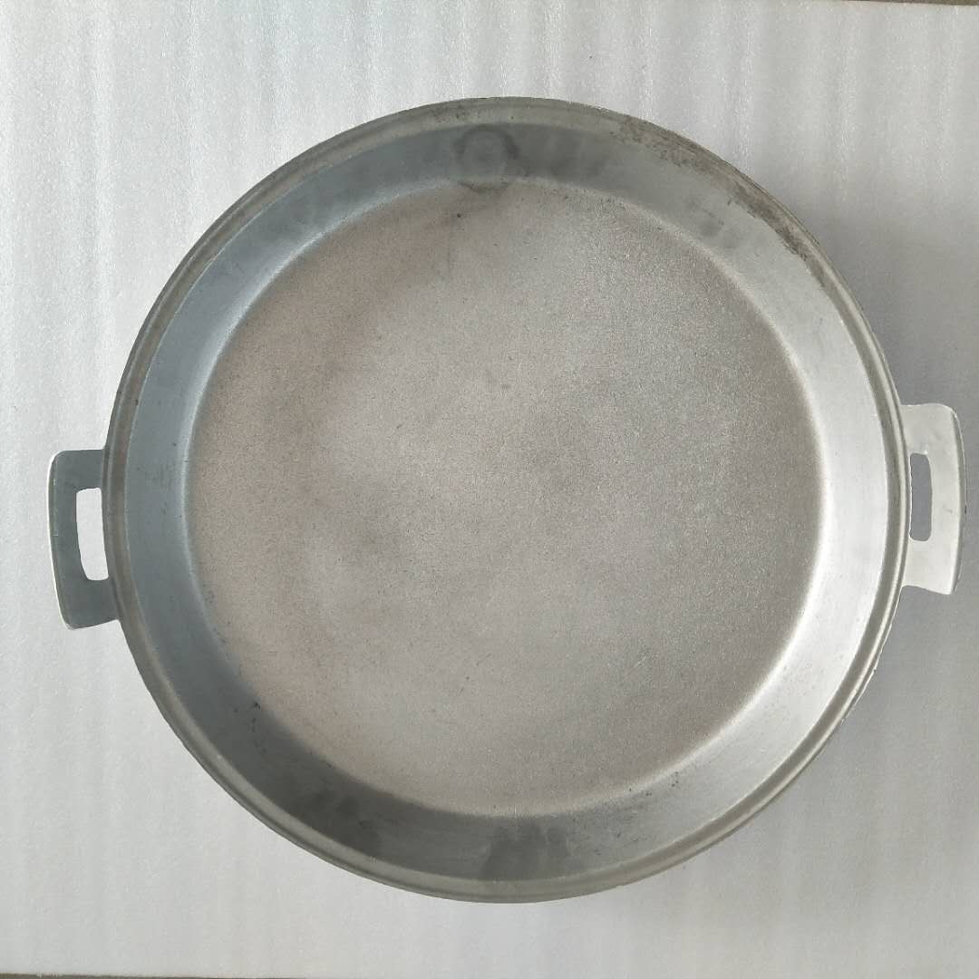 Aluminum Pan Flat Bottom Pan Large commercial water frying pan Branding Cake Pan Gas Stove No Coat Extra-large Old Thickened Cast Aluminum Pan