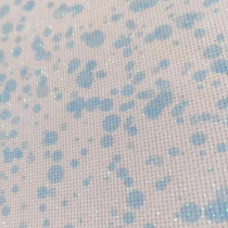 14CT small grid bright silk colorful cross stitch cloth blue bubble 14 grid colorful white background printed cloth for sale starting from half a meter