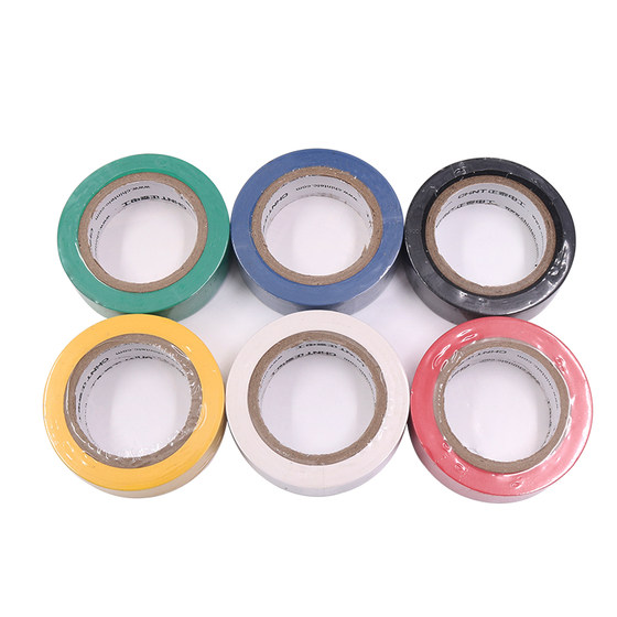 Zhengtai 10m small electrical tape electrical tape flame retardant color PVC electrical wire insulation 20M large circle roll black