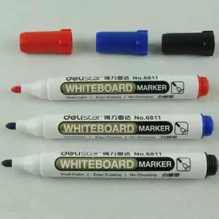 Del Whiteboard Pen Del 6811 Erasable Whiteboard Pen 4 5MM Red Blue and Black Available