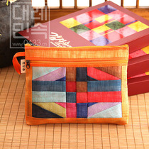 North Korean cloth art parquet Makeup Bag Containing Bag Tourism Souvenir Korean Folk Craft Gift P06698