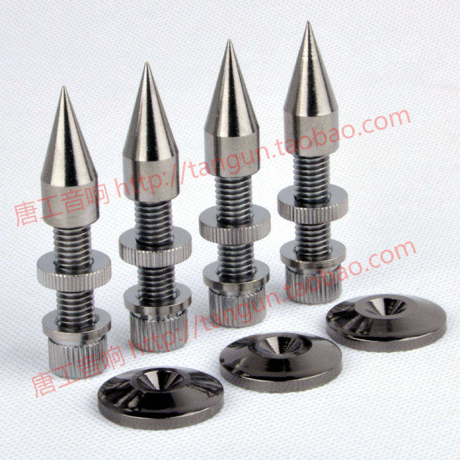 M8*60 pure copper plated white nickel speaker shock absorber foot nail audio tripod nail height-increasing nail 8MM diameter 8 sets