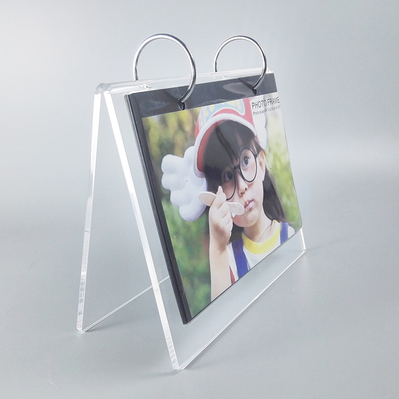 7inch Photo Frame V-Shaped Simple Insert Type 68inch Front and Back 26-Photo Desk Calendar Photo Frame Baby Monthly Calendar Photo Album Display Stand