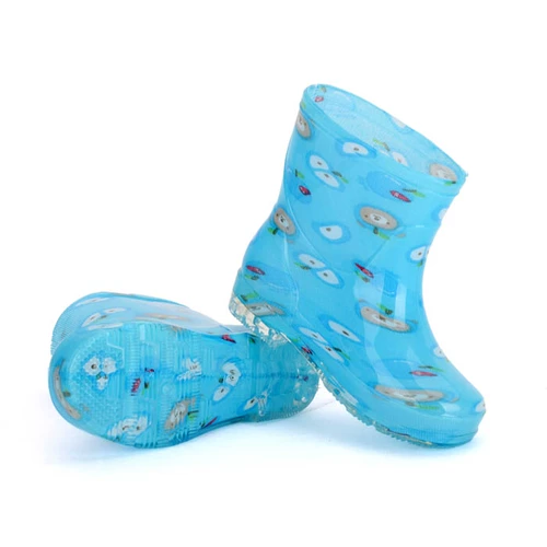 Детский мультяшный дождевик подходит для мужчин и женщин, нескользящие детские флисовые сапоги, удерживающие тепло бахилы