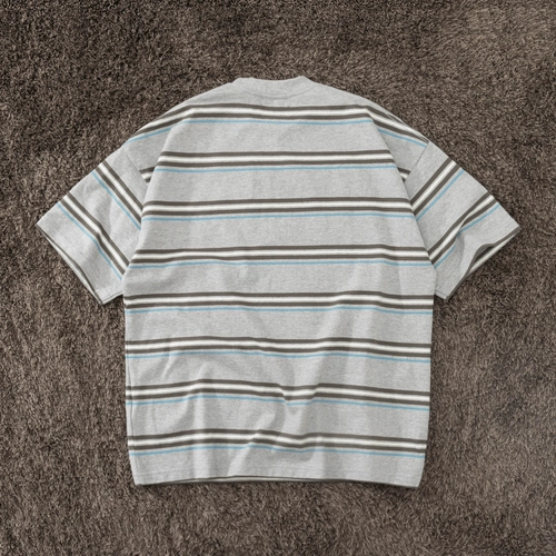 Soda Spot Nautica Multi Border Hasegawa Cityboy Corted Short -Sleaed T -Fork