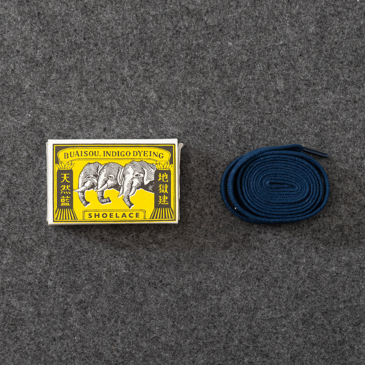 Soda spot Buaisou Shoelace Hell Jiande Island Awa blue dyed handmade shoelaces