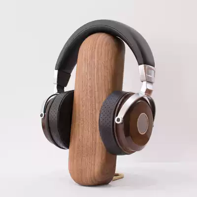 Headphone stand Black walnut solid wooden ear rack Head-mounted wooden headphone rack Simple display rack Pylons