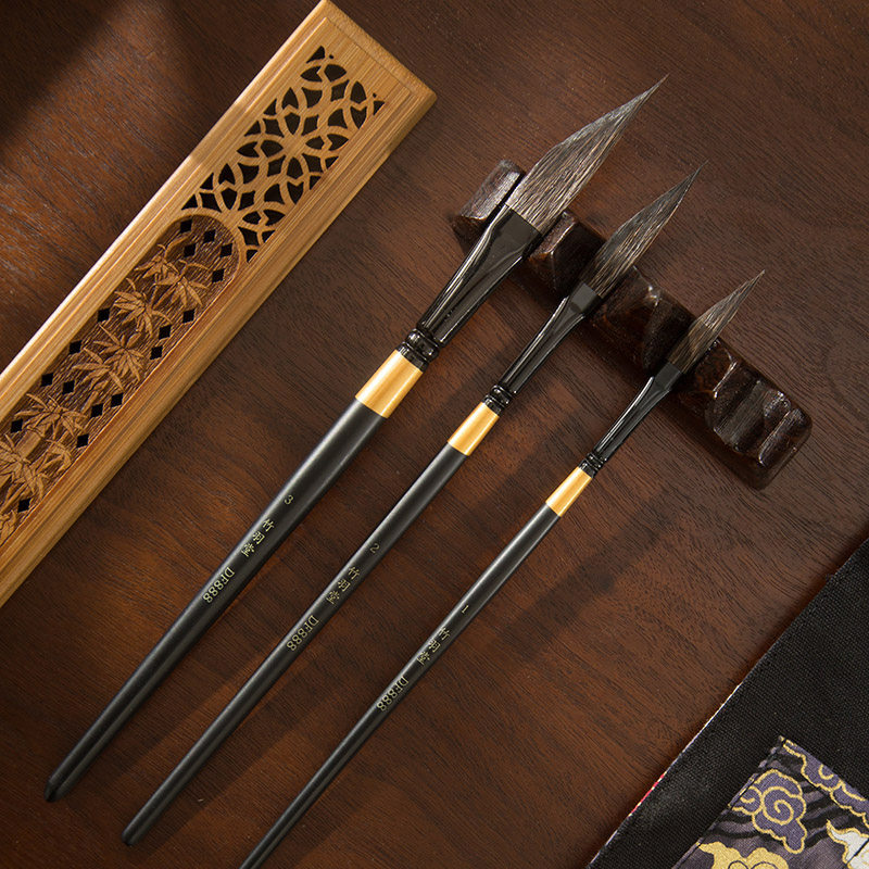 Bamboo feather hall knight blade pen DF888 pull line pen squirrel hair watercolor brush long sword shape