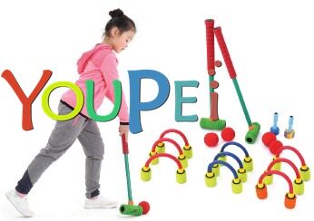 Children Mallet Ball Enlightenment Tennis Suit Six Color Plastic Tennis Racket Combined Mini Golf Suit Fitness Equipment