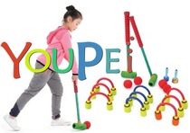 Childrens croquet Enlightenment tennis set six color plastic tennis racket combination mini golf set Fitness Equipment