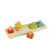 Color sizes pairing learning board Best Childrens high - end beech early teaching baby matching game toys