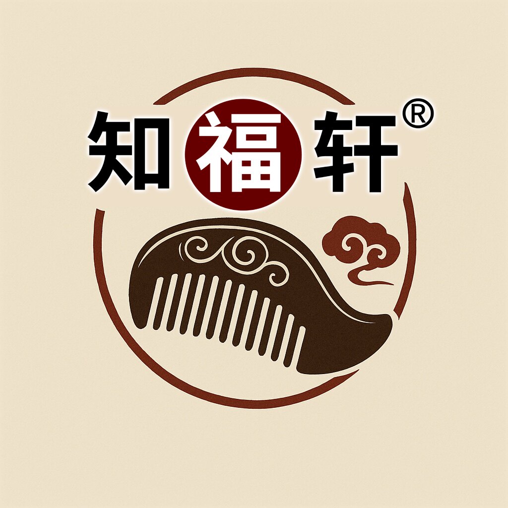 知福轩正宗牛角梳的LOGO