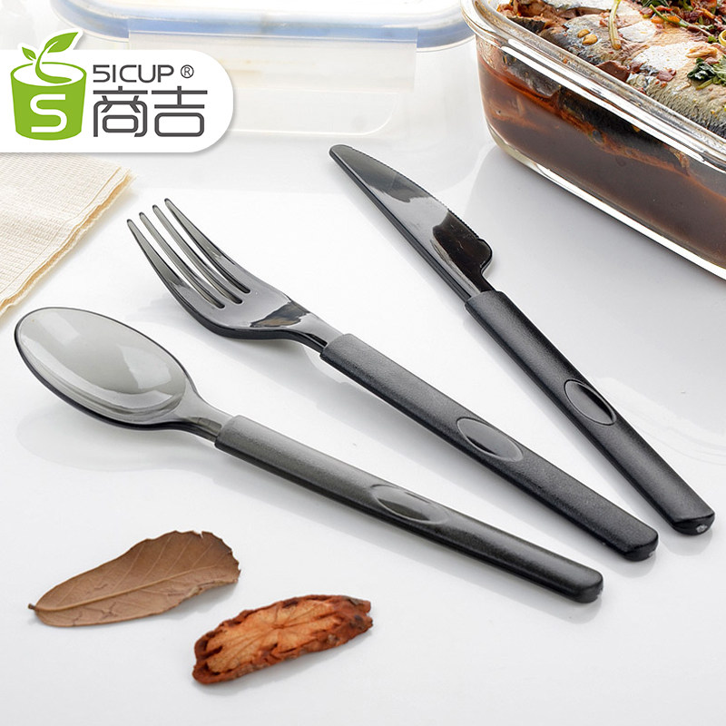 Shang Ji Knife Fork Spoon Cutlery Disposable Soup Spoon Steak Knife West Dining Fork Spoon Dining Knife And Spoon Dining Fork 100 Only