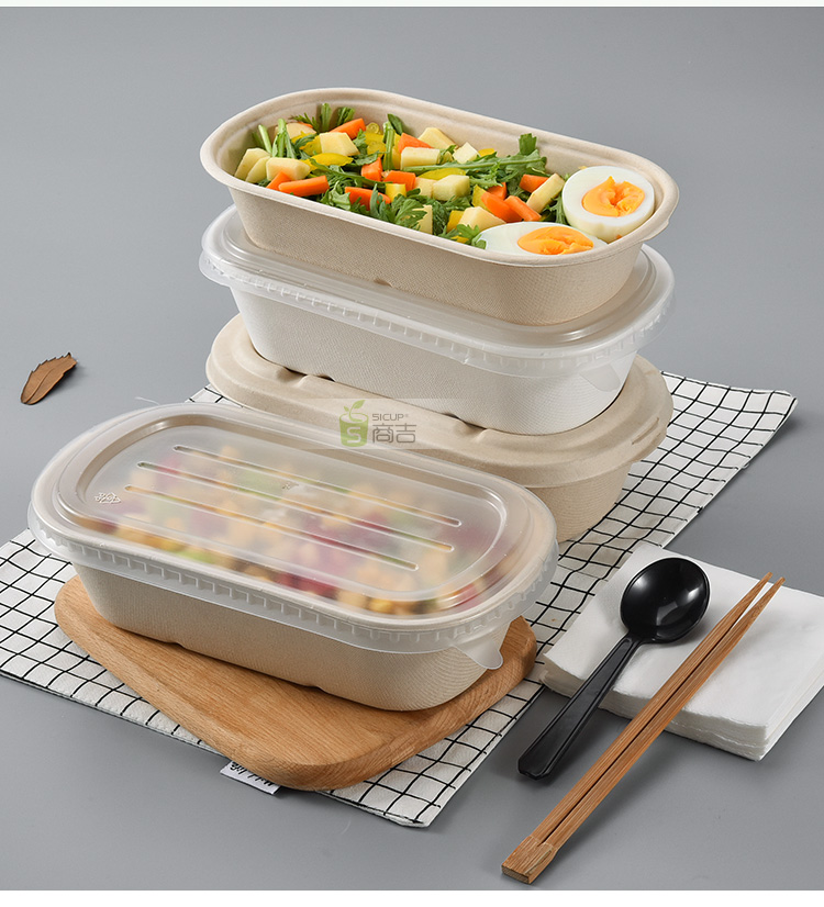 Shangji hộp ăn trưa dùng một lần bột giấy thực phẩm nhẹ hộp ăn trưa hộp bao bì hộp takeaway trái cây hộp cao cấp hộp ăn trưa - Hộp cơm điện sưởi ấm 	hộp cơm điện cầm tay đa năng
