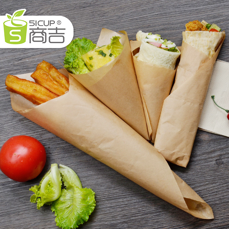 Commercial Ji Sandwich Wrapping Paper Kraft Paper Greaseproof Paper Chicken Roll Burger Paper Food Fried Baking With Oil Suction Paper