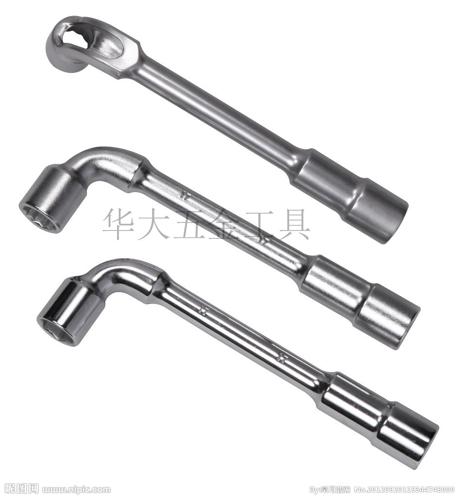 Elbow sleeve H7-H24 High quality Xian mouth perforated chrome sail steel curved handle hexagonal sleeve-Locomotive maintenance tools