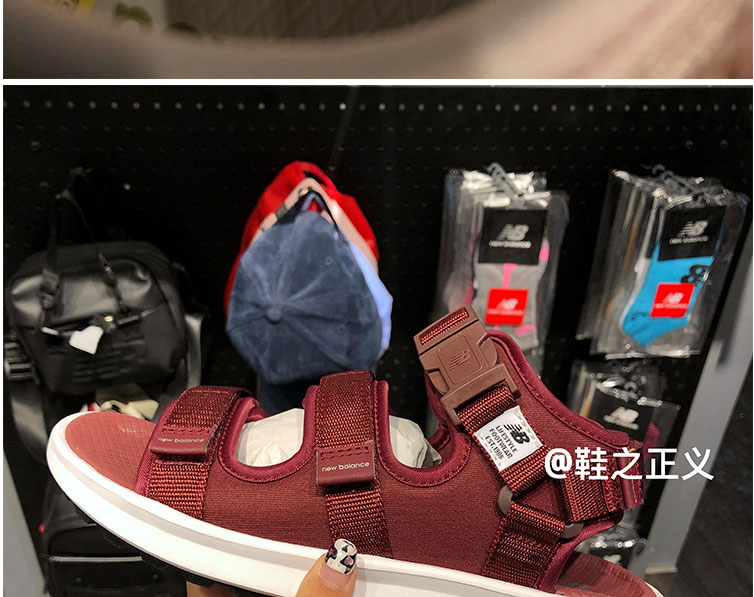 New Balance18 giày bãi biển mới Velcro vài mô hình bột đàn ông và phụ nữ NB dép thể thao SD750BK dép quai hậu sandal nam