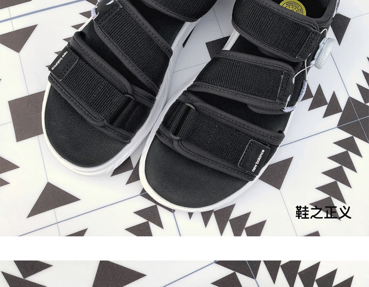 NewBalance thể thao băng bó hạn chế Giày đi biển bình thường Velcro sandal đệm nam SDL900AB dép quai hậu