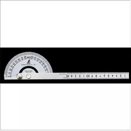 New Products Japan Penguin SHINWA affinity Protractor scale 15cm Fixed groove amount angular gauge semicircle gauge 62868