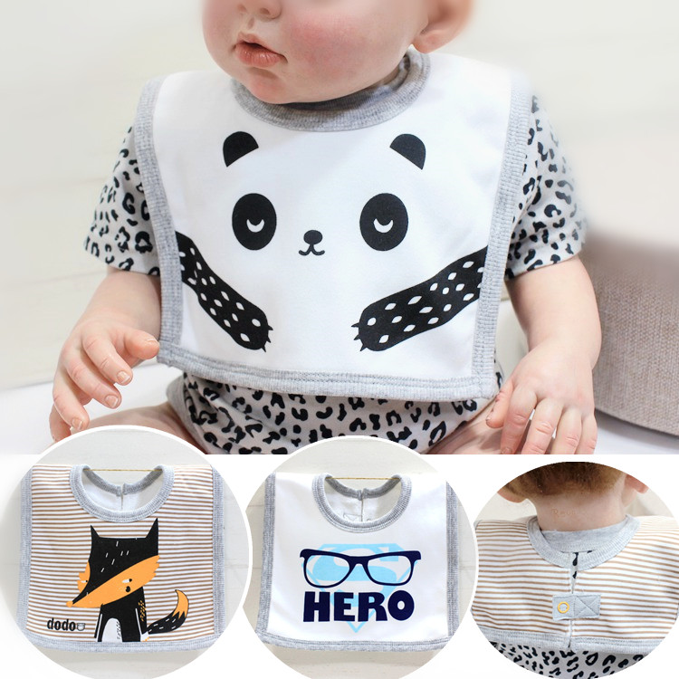 Spring, autumn and summer baby children's pure cotton bibs men's and women's baby saliva towels eating clothes bibs bibs baby supplies