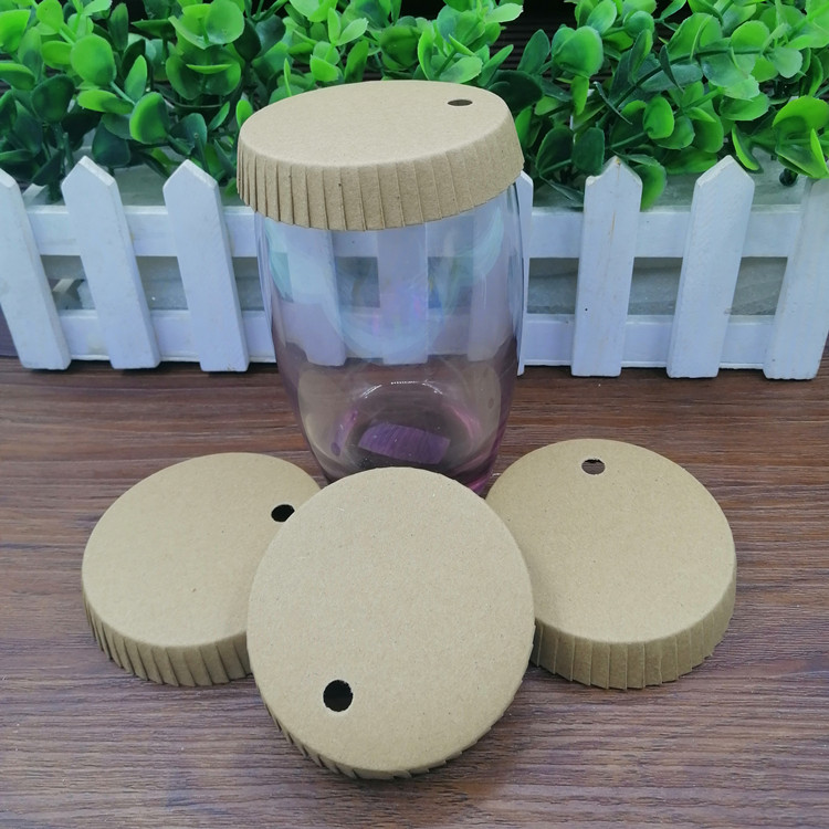 Disposable kraft Paper cup cover Hotel Supplies Guest house Guest Rooms Hairdresshop 200 customizable logo