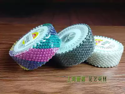 White and color beads, needles, wedding and florist supplies, Floral materials