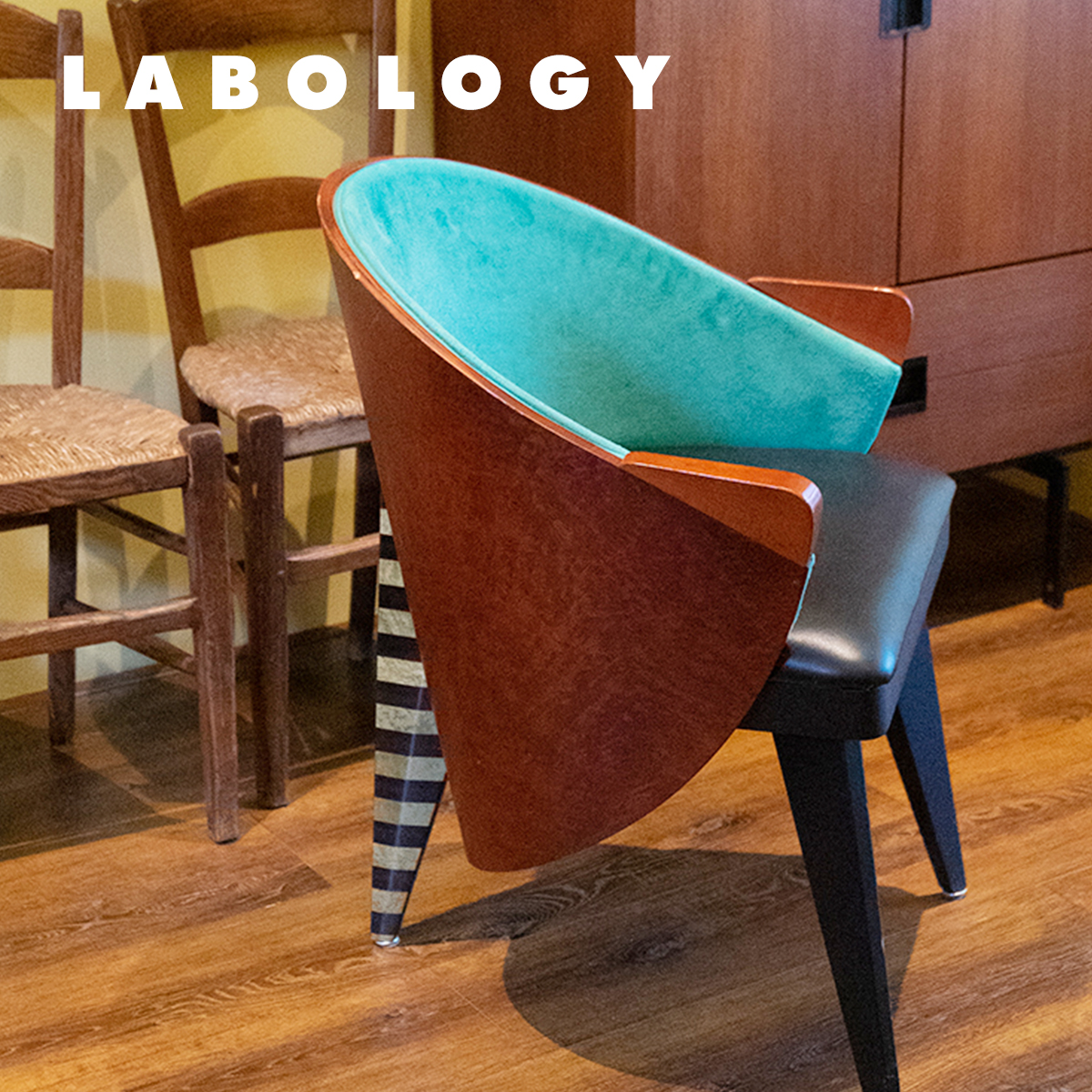 LABOLOGY Middle Ancient _ Carlo Malnatiti, Italy, Memphis style dining chair sofa chair