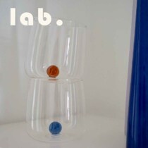 lab self-operated laboratory) Italian brand glass water cup ball spherical milk cup teacup creative fun shape