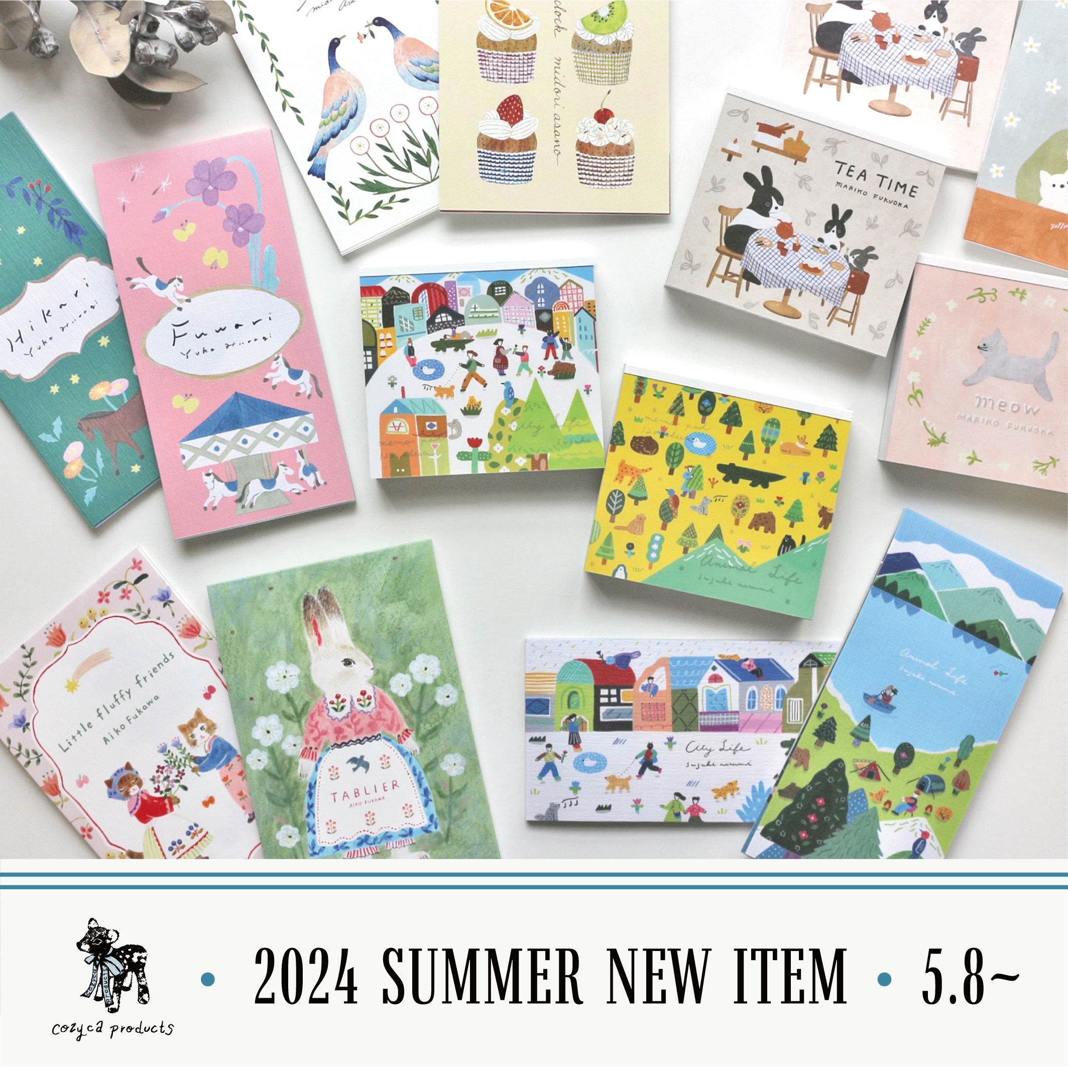 现货日本cozyca表现社2024夏季限定手账便签本一笔笺明信片信封