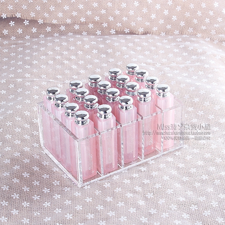 Acrylic transparent 5 Gai no cover color makeup lipstick red lip glazed eye shadow sunburn red finishing display containing box set to do