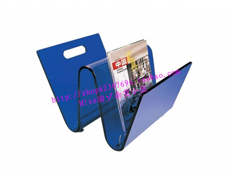 Acrylic Crystal Magazine shelf transparent shelf desktop bedroom sample room Book Shelf