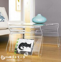 Fashion creative Crystal acrylic small apartment modern office coffee table living room coffee table transparent characteristic household coffee table