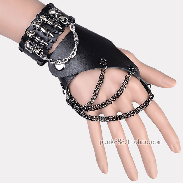 Performance Rock Korean Style Personalized Dancing Fingerless Trendy Half-Finger Punk Street Dance Half-Finger Men's Gloves