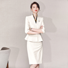 Fashion professional dress, temperament, goddess style set, spring and autumn suits, beauty salon front desk work uniform, high-end